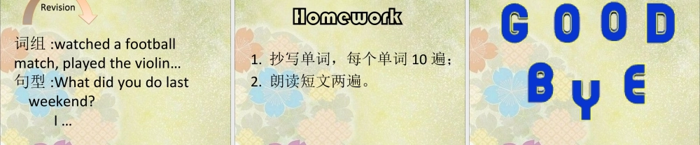 (人教新起点) 五年级英语下册Unit 4 Last Weekend Lesson 2 课件 3.ppt