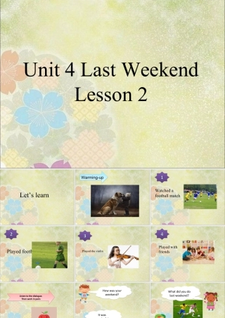 (人教新起点) 五年级英语下册Unit 4 Last Weekend Lesson 2 课件 3.ppt