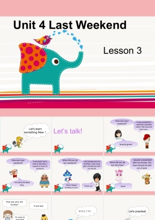 (人教新起点) 五年级英语下册Unit 4 Last Weekend Lesson 3 课件 2.ppt
