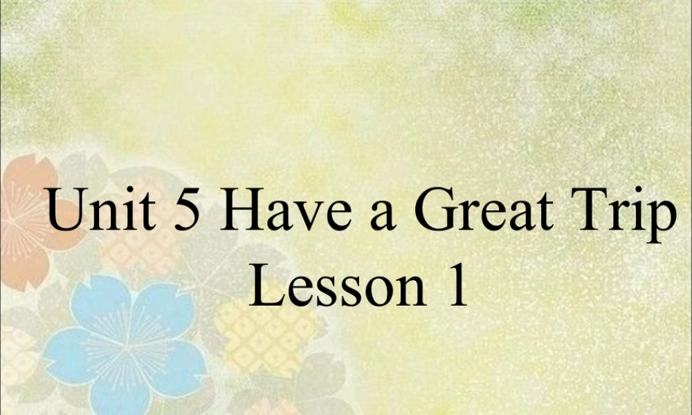 (人教新起点) 五年级英语下册Unit 5 Have a Great Trip Lesson 1 课件 3.ppt