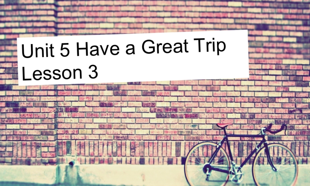 (人教新起点) 五年级英语下册Unit 5 Have a Great Trip Lesson 3 课件 1.ppt