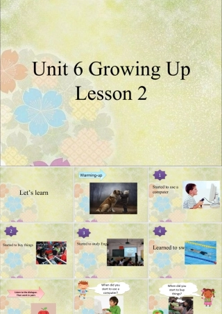 (人教新起点) 五年级英语下册Unit 6 Growing Up Lesson 2 课件 3.ppt