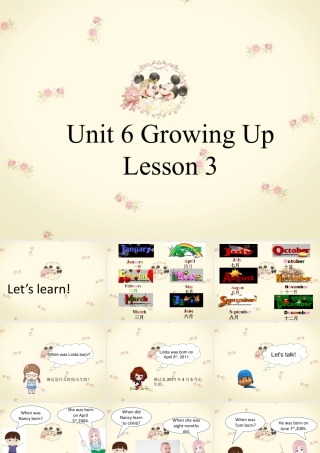 (人教新起点) 五年级英语下册Unit 6 Growing Up Lesson 3 课件 1(1).ppt