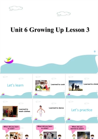 (人教新起点) 五年级英语下册Unit 6 Growing Up Lesson 3 课件 3.ppt