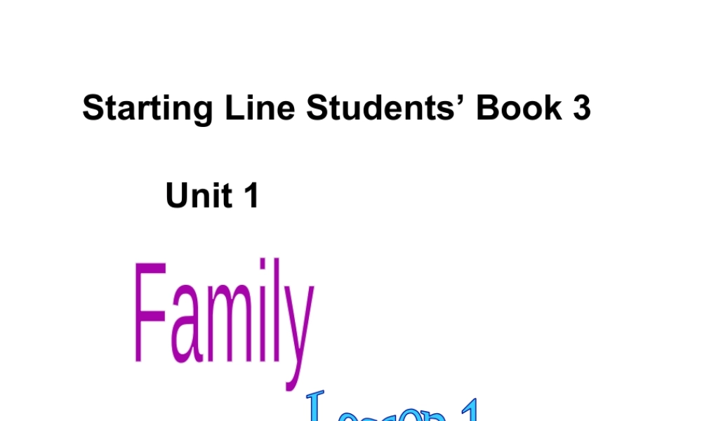 （人教新起点）二年级英语上册课件 Unit 1 lesson 1.ppt