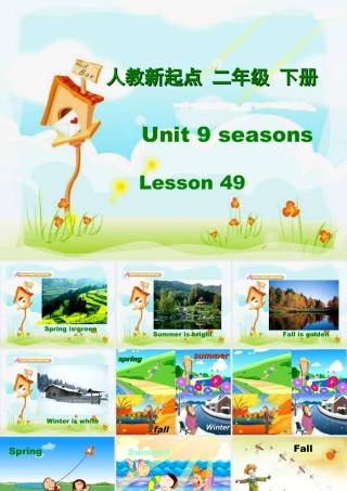 （人教新起点）二年级英语下册 Unit 9 lesson 49.ppt