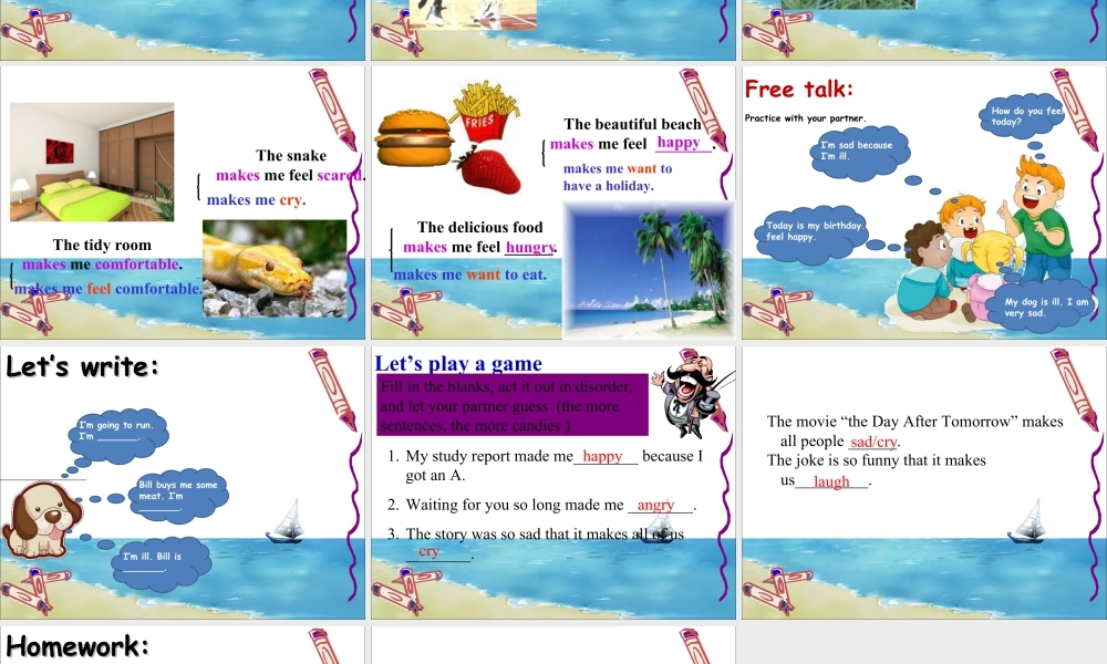 （人教新起点）六年级英语上册 Unit 4 Feelings 课件.ppt