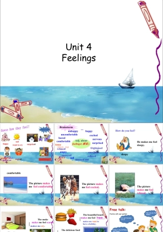 （人教新起点）六年级英语上册 Unit 4 Feelings 课件.ppt