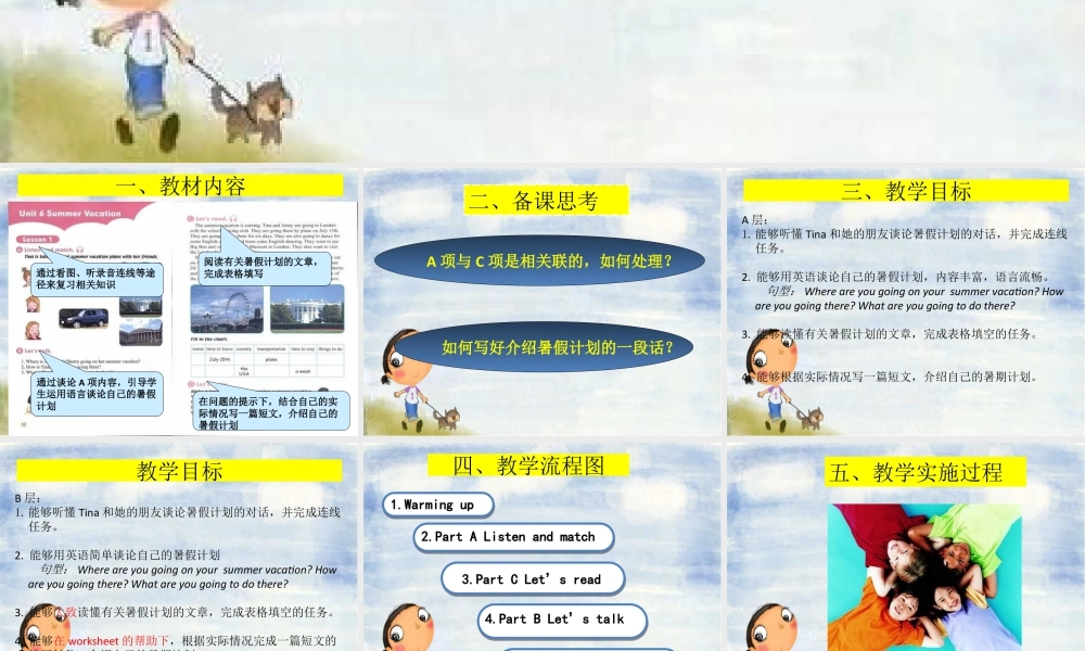 （人教新起点）六年级英语下册 Unit6  summer vacation.pptx