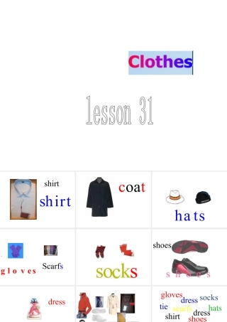 （人教新起点）三年级英语上册《Unit 5 clothes》（Lesson 31）课件1.ppt
