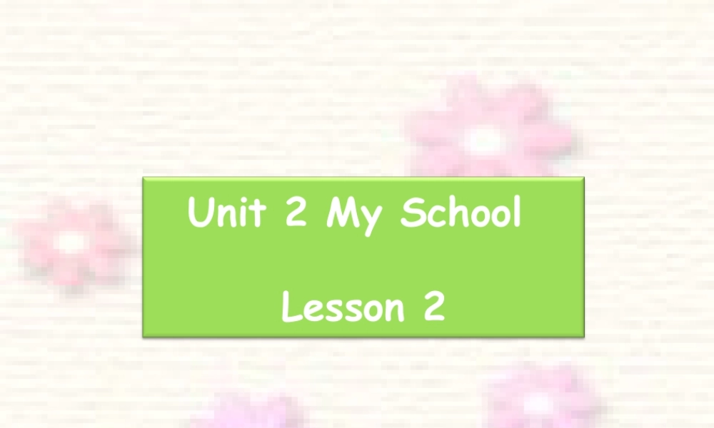 （人教新起点）三年级英语下册 Unit 2 My School Lesson 2 课件 1.ppt