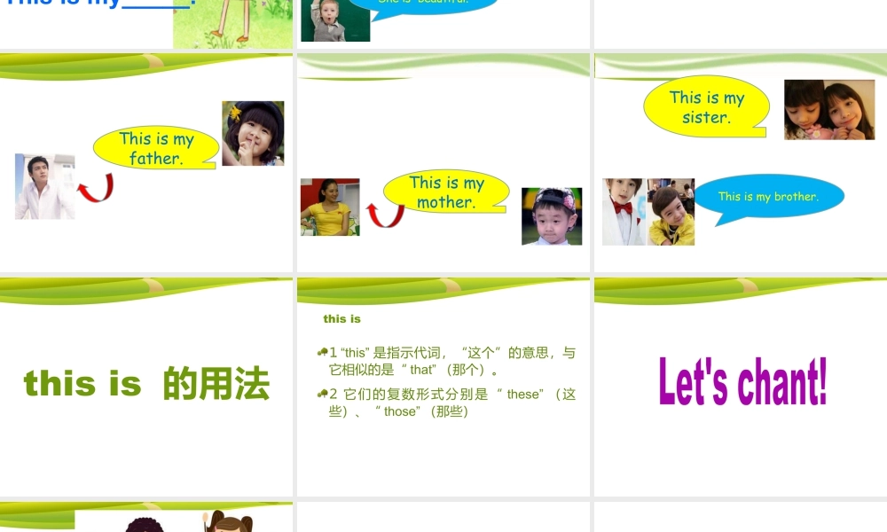 （人教新起点）三年级英语下册 Unit 4 My Family Lesson 1 课件 2.ppt