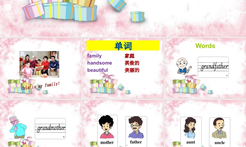 （人教新起点）三年级英语下册 Unit 4 My Family Lesson 1 课件 3.ppt