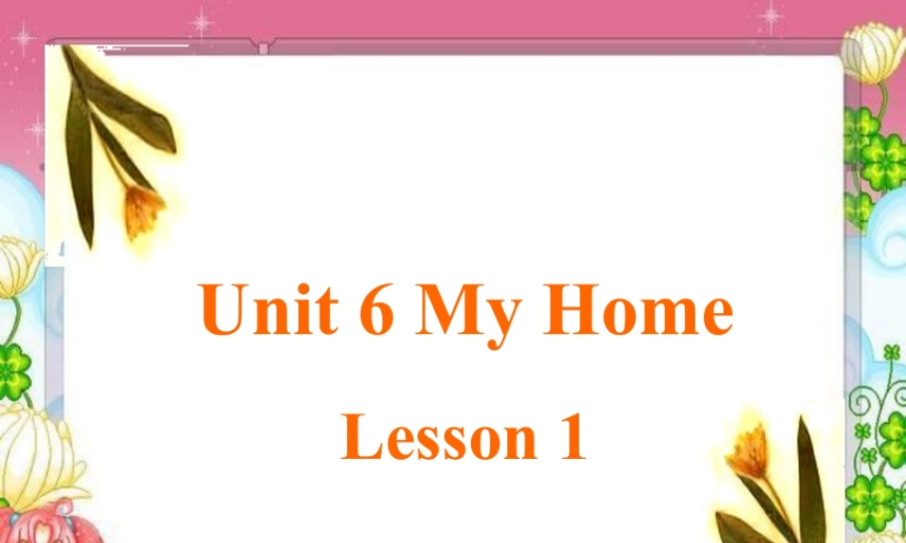 （人教新起点）三年级英语下册 Unit 6 My Home Lesson 1 课件 1.ppt