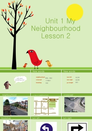 （人教新起点）四年级英语下册Unit 1 My Neighbourhood Lesson 2 课件1.ppt