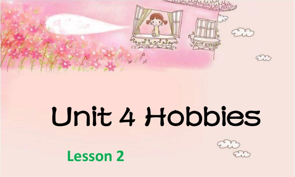（人教新起点）四年级英语下册Unit 4 Hobbies Lesson 2 课件3.ppt