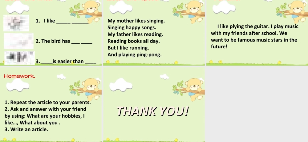 （人教新起点）四年级英语下册Unit 4 Hobbies Lesson 3 课件3.ppt