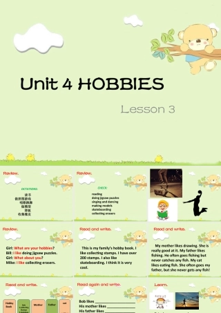 （人教新起点）四年级英语下册Unit 4 Hobbies Lesson 3 课件3.ppt