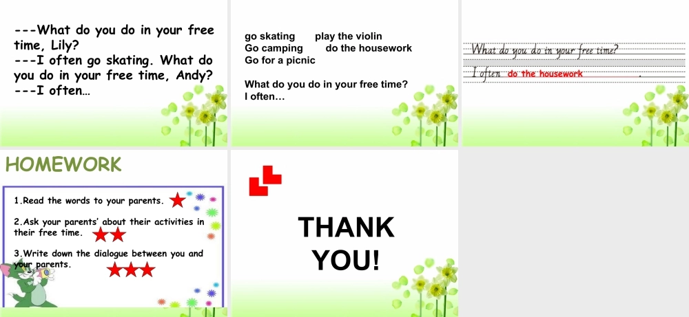 （人教新起点）四年级英语下册Unit 5 Free Time Lesson 1 课件3.ppt