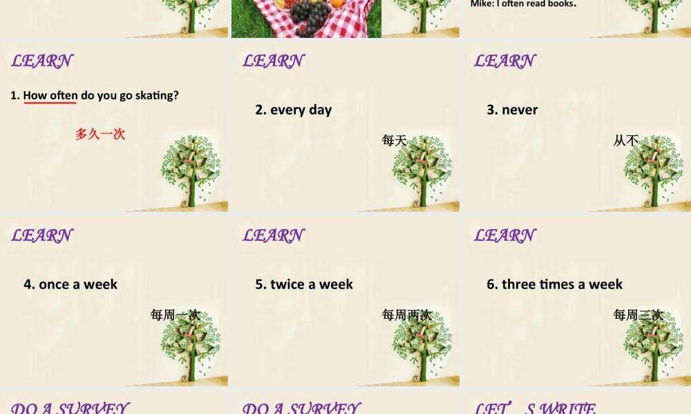 （人教新起点）四年级英语下册Unit 5 Free Time Lesson 2 课件3.ppt