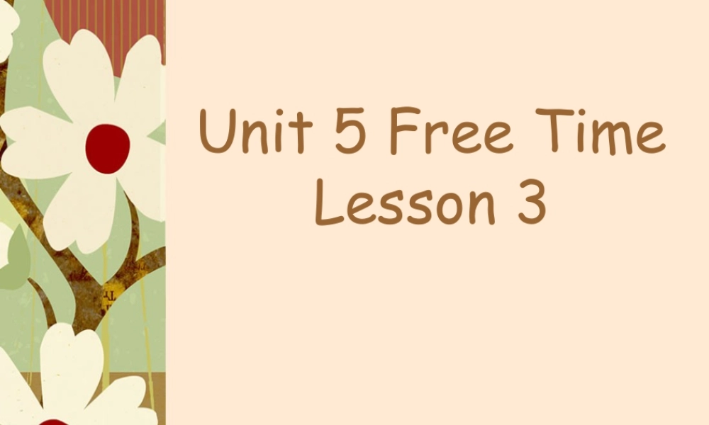 （人教新起点）四年级英语下册Unit 5 Free Time Lesson 3 课件 2.ppt