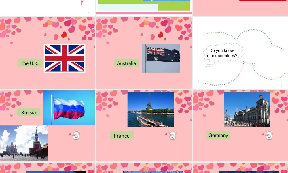 （人教新起点）四年级英语下册Unit 6 Countries Lesson 1 课件 1.ppt