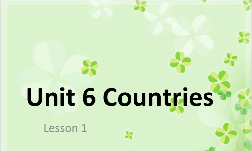 （人教新起点）四年级英语下册Unit 6 Countries Lesson 1 课件3.ppt