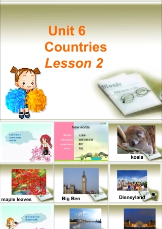 （人教新起点）四年级英语下册Unit 6 Countries Lesson 2 课件 1.ppt