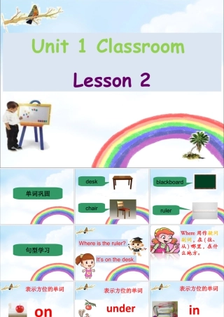 人教（新起点）一年级下册 Unit 1 Classroom Lesson 2 课件 1.ppt
