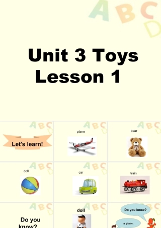 人教（新起点）一年级下册 Unit 3 Toys Lesson 1 课件 2.ppt