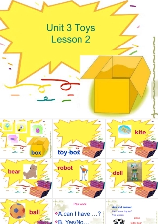 人教（新起点）一年级下册 Unit 3 Toys Lesson 2 课件3.ppt