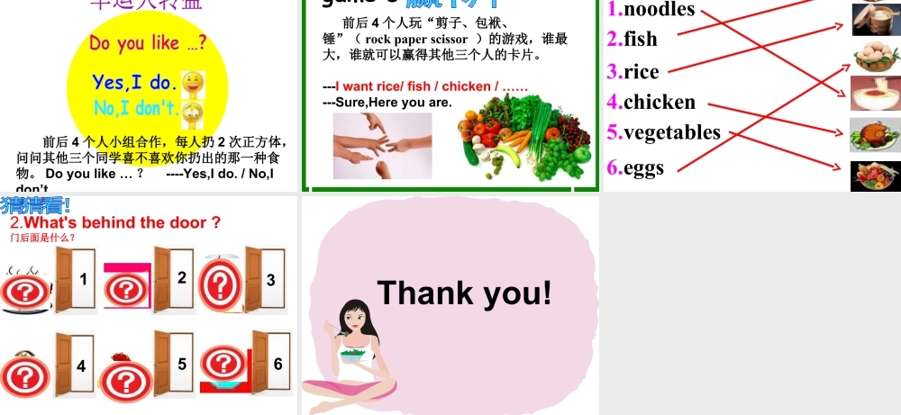 人教（新起点）一年级下册 Unit 4 Food Lesson 1 课件 2.ppt