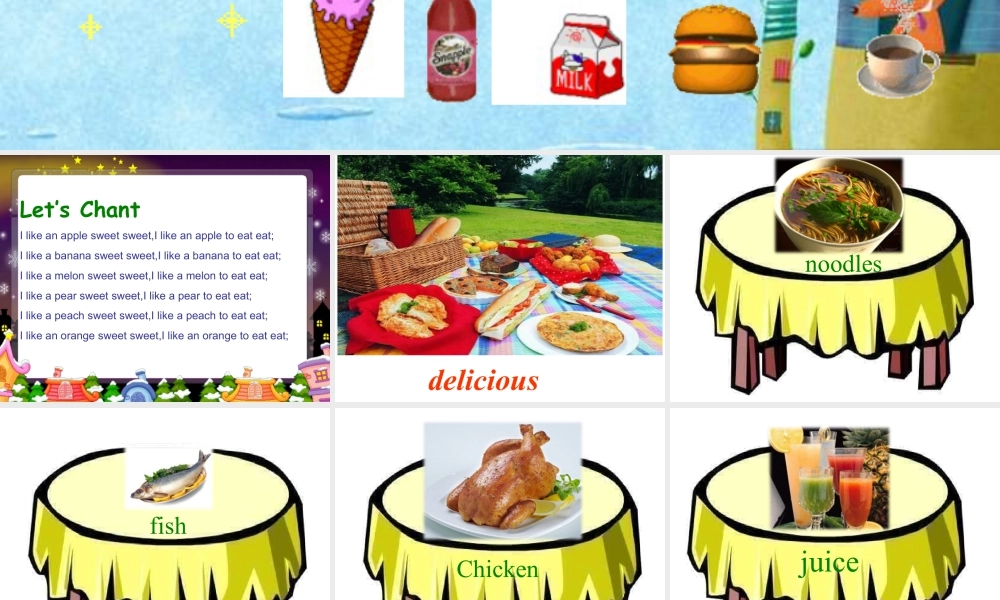 人教（新起点）一年级下册 Unit 4 Food Lesson 1 课件3.ppt