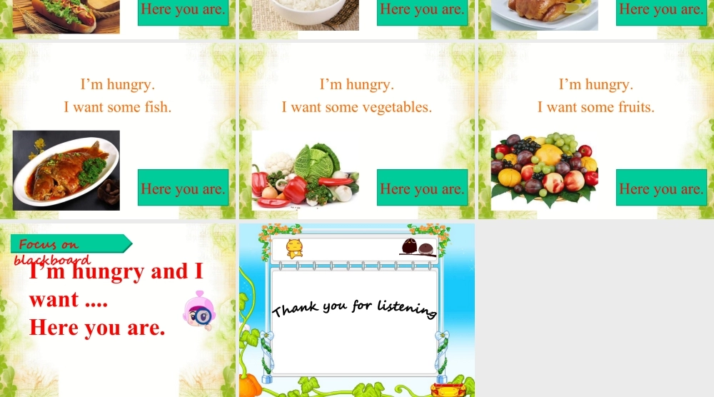 人教（新起点）一年级下册 Unit 4 Food Lesson 2 课件3.ppt