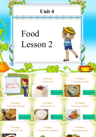 人教（新起点）一年级下册 Unit 4 Food Lesson 2 课件3.ppt