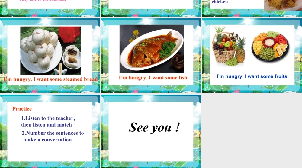 人教（新起点）一年级下册 Unit 4 Food Lesson 3 课件3.ppt