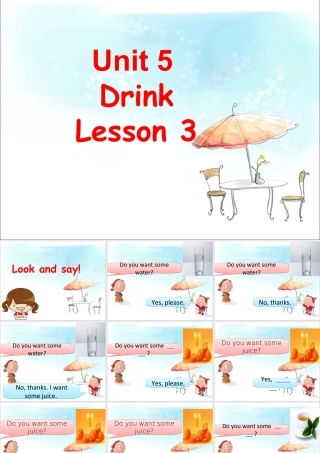 人教（新起点）一年级下册 Unit 5 Drink Lesson 3 课件3.ppt