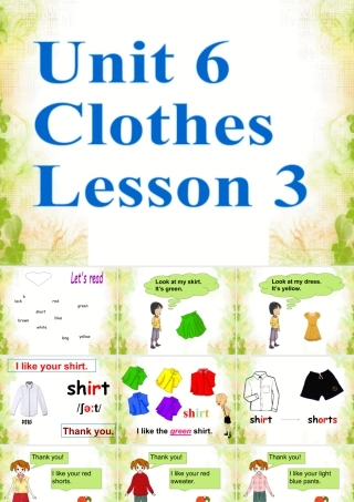 人教（新起点）一年级下册 Unit 6 Clothes Lesson 3 课件3.ppt