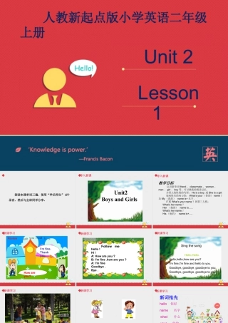 人教（新起点）英语二年级上册 BoysandGirls课件第1课时.ppt