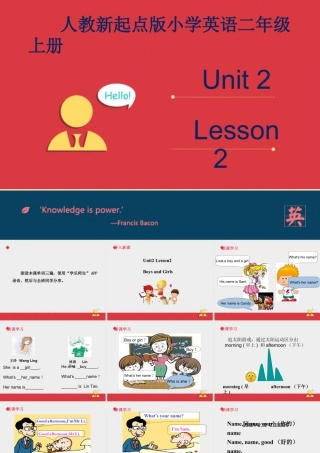 人教（新起点）英语二年级上册 BoysandGirls课件第2课时.ppt