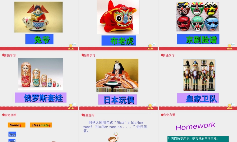 人教（新起点）英语二年级上册 BoysandGirls课件第4课时.ppt