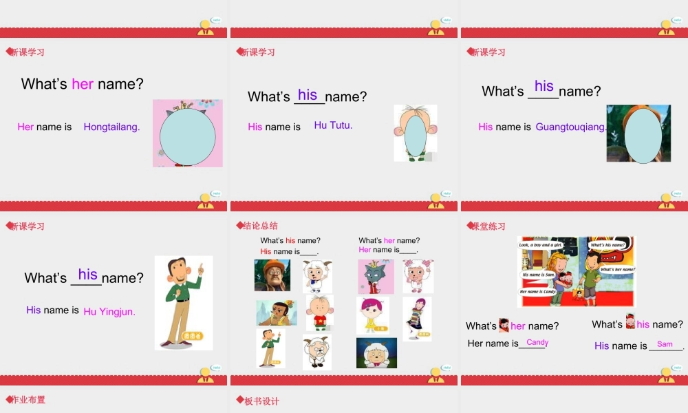 人教（新起点）英语二年级上册 BoysandGirls课件第5课时.ppt