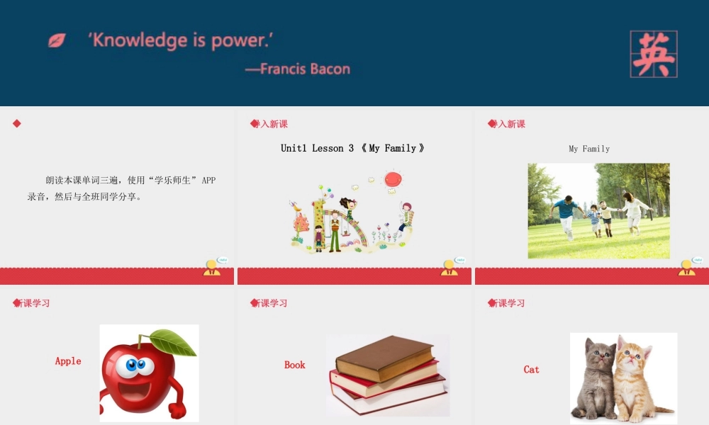 人教（新起点）英语二年级上册 MyFamily课件第3课时.ppt