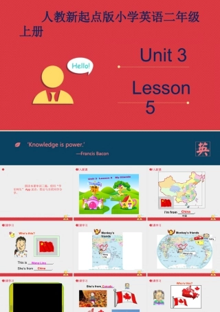 人教（新起点）英语二年级上册 Unit3 lesson5《My Friends》课件.ppt
