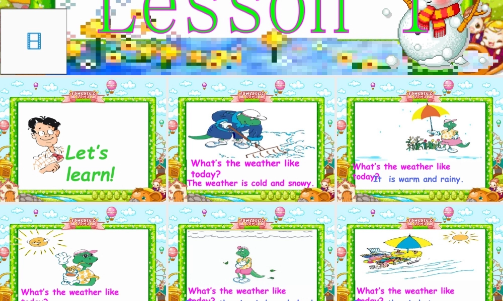 人教（新起点）英语二年级下册 Unit 2 Weather Lesson 1 课件3.ppt