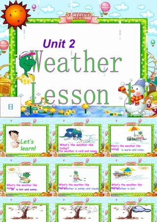 人教（新起点）英语二年级下册 Unit 2 Weather Lesson 1 课件3.ppt
