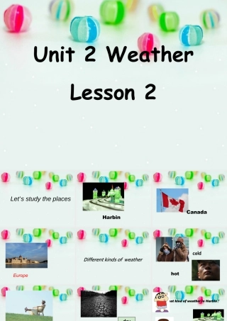 人教（新起点）英语二年级下册 Unit 2 Weather Lesson 2 课件 1.ppt