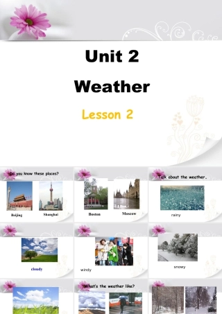人教（新起点）英语二年级下册 Unit 2 Weather Lesson 2 课件 2.ppt