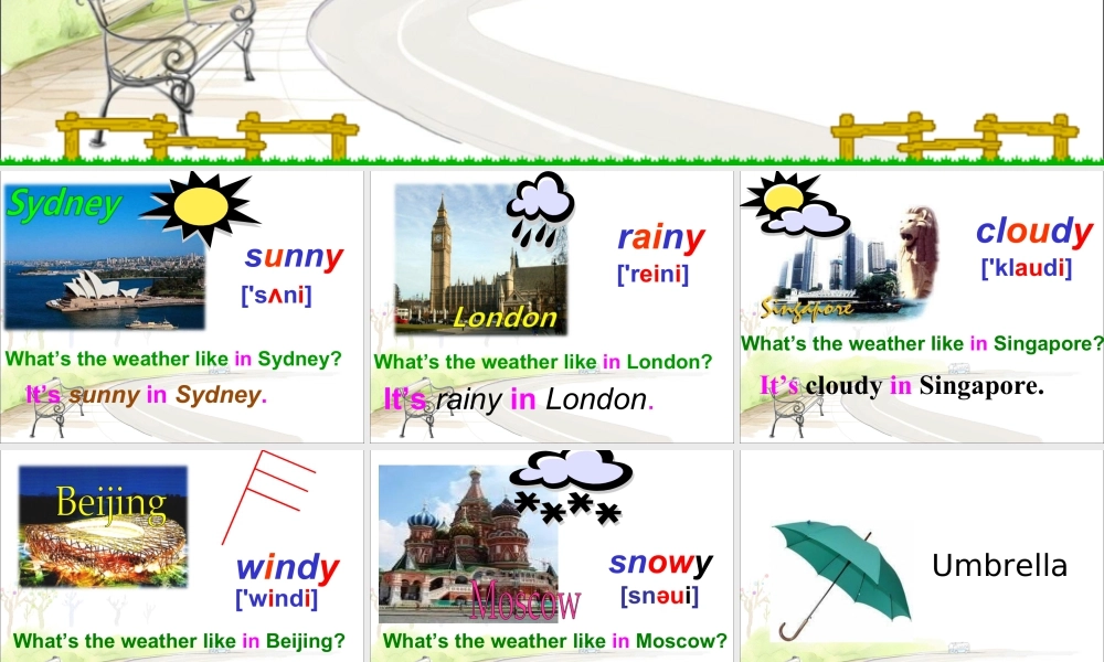 人教（新起点）英语二年级下册 Unit 2 Weather Lesson 3 课件 1.ppt