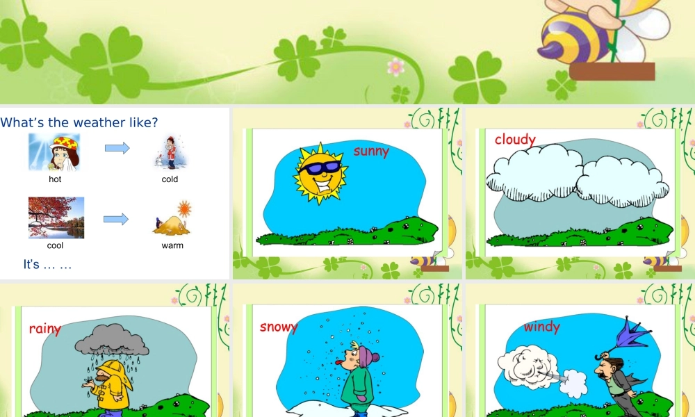 人教（新起点）英语二年级下册 Unit 2 Weather Lesson 3 课件 2.ppt